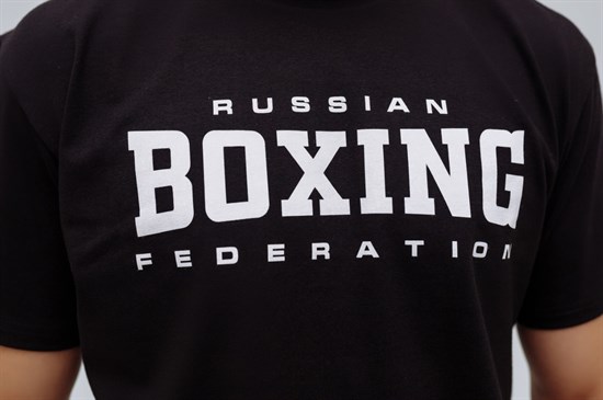 Футболка с принтом BOXING черная - фото 6377