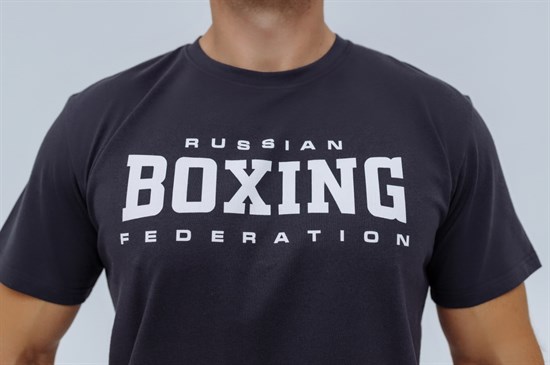 Футболка с принтом BOXING графит - фото 6403