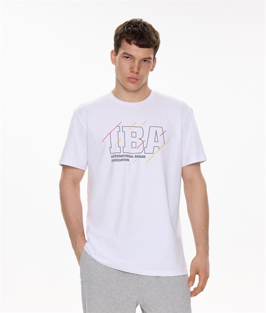 Футболка IBA с принтом белая - фото 7032