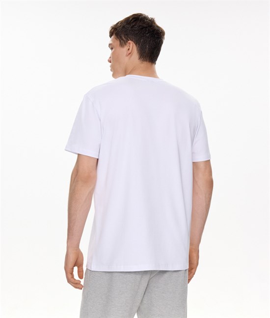 Футболка IBA с принтом белая - фото 7033