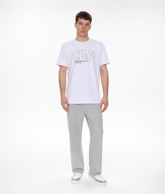 Футболка IBA с принтом белая - фото 7036