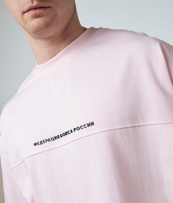Футболка ФБ оверсайз, розовая - фото 7279