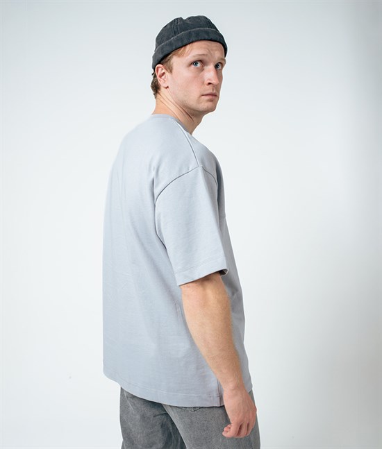 Футболка ФБ оверсайз, светло-серая - фото 7286