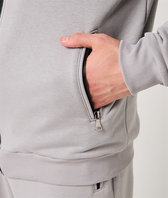 Олимпийка ФБ классик на молнии, серая - фото 7317