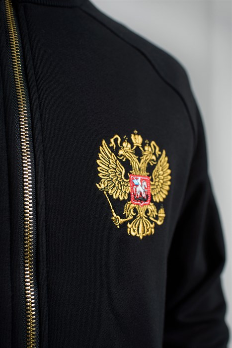 Спортивный костюм Россия черное золото - фото 7371