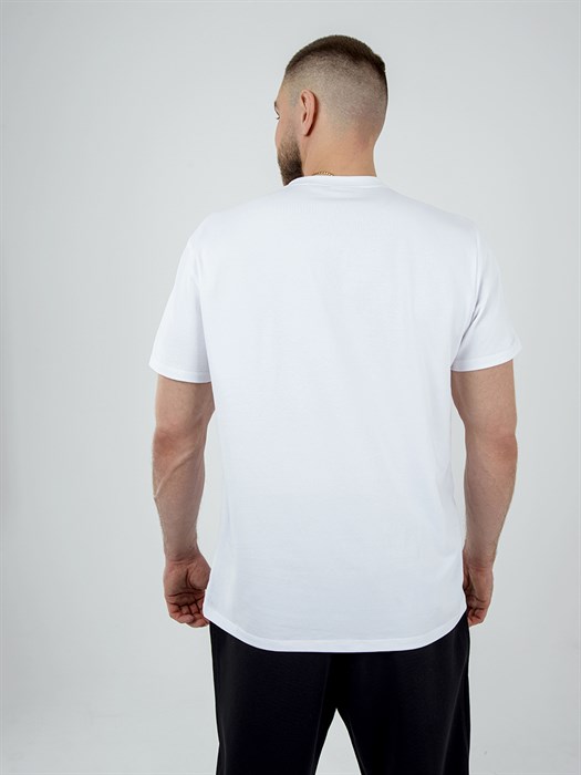 Футболка Россия с вышивкой белое золото - фото 7467