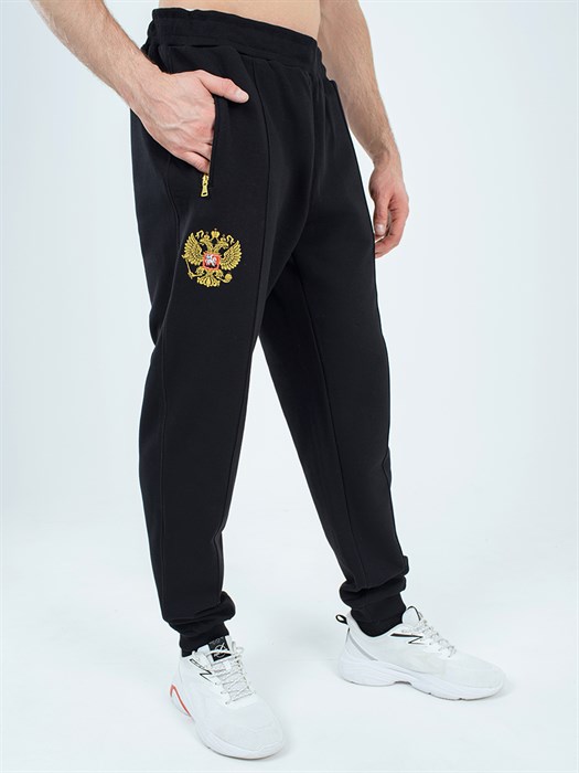 Спортивные брюки Россия черные - фото 7471