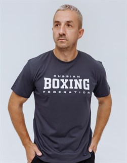 Футболка с принтом BOXING графит