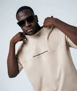 Футболка ФБ оверсайз, бежевая