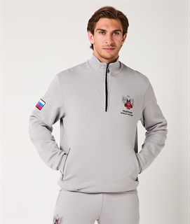 Толстовка ФБ классик полузамок, серая