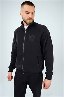 Олимпийка Россия черная с вышивкой 2337