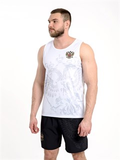 Майка спортивная Россия белая 2347