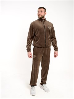 Спортивный костюм велюр Россия шоколад 2366
